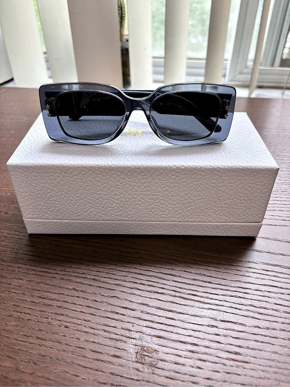 Christian Dior DiorPacific B3U Black & Silver Star Detail Sunglasses